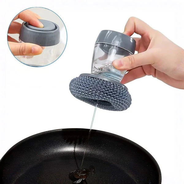 2-in-1 Liquid Soap Dispensing Cleaning Brush – Smart Kitchen Scrubber for Effortless Cleaning