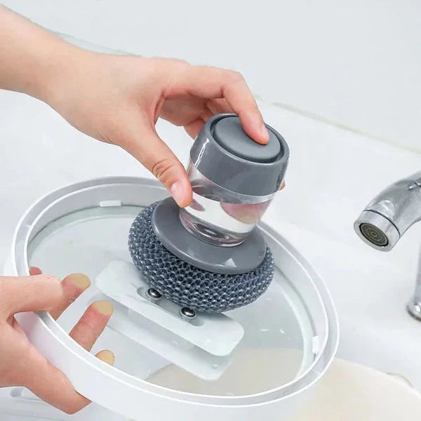 2-in-1 Liquid Soap Dispensing Cleaning Brush – Smart Kitchen Scrubber for Effortless Cleaning