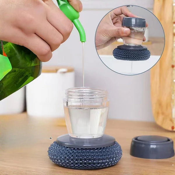 2-in-1 Liquid Soap Dispensing Cleaning Brush – Smart Kitchen Scrubber for Effortless Cleaning