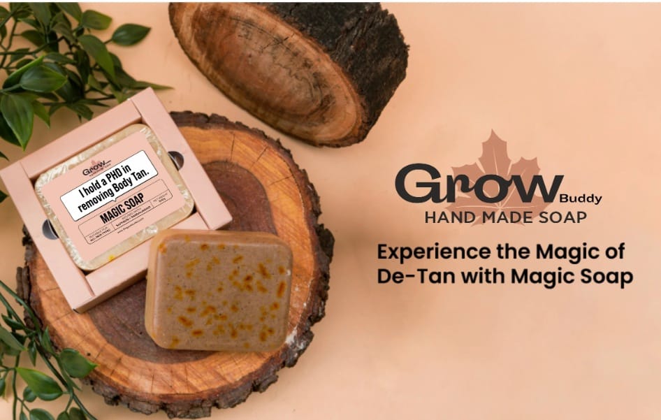 GrowBuddy Saffron & Sandalwood Glow Soap (Pack of 2) – Buy 1 Get 1 FREE