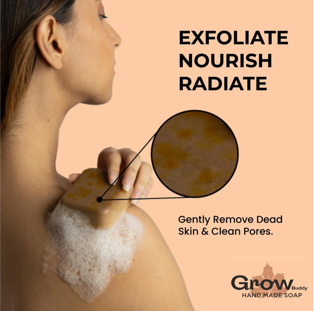 GrowBuddy Saffron & Sandalwood Glow Soap (Pack of 2) – Buy 1 Get 1 FREE