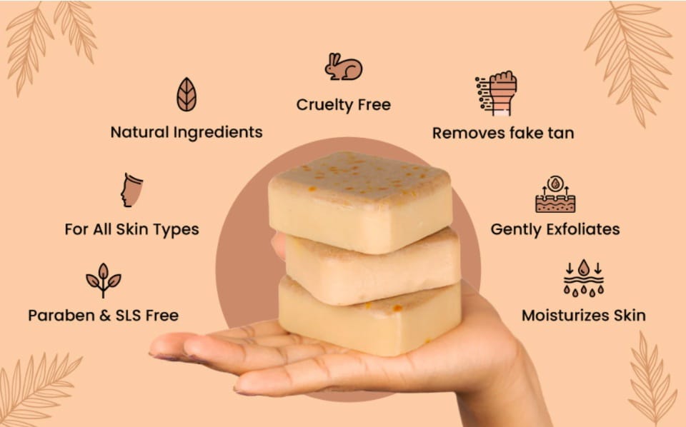 GrowBuddy Saffron & Sandalwood Glow Soap (Pack of 2) – Buy 1 Get 1 FREE